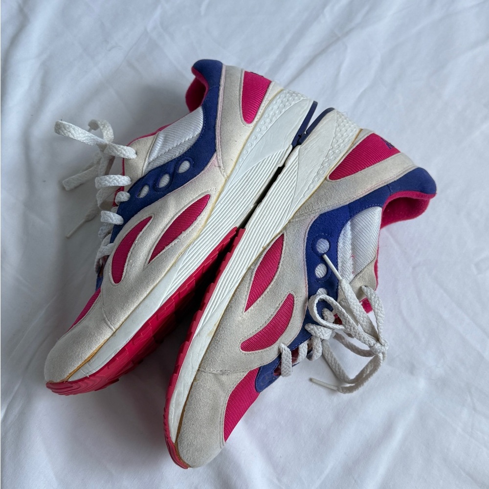 Vintage 90’s Saucony Blaze Vintage Sneakers Purple Pink Running Shoes Size 10 - Picture 9 of 10